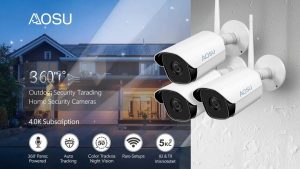 aosu Security Cameras Outdoor Wireless, 4 Cam-Kit aosu Security Cameras