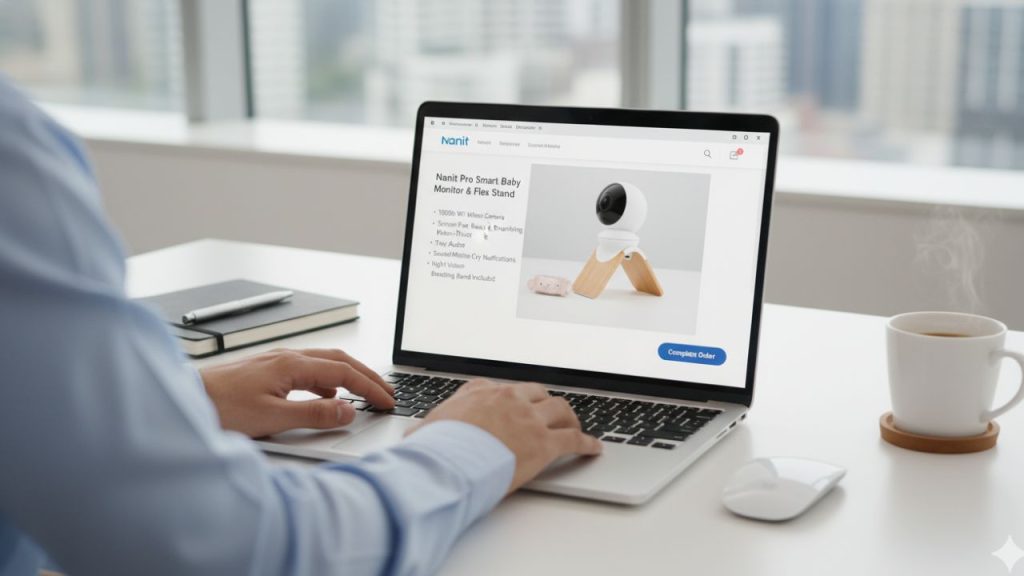 nanit pro smart baby monitor & flex stand